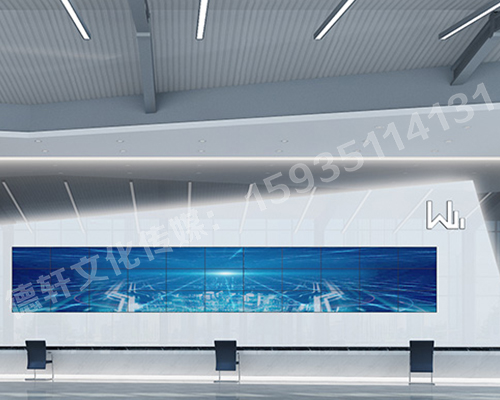 萬國質保二手車交易港 服務臺背景墻logo 三面發(fā)光字